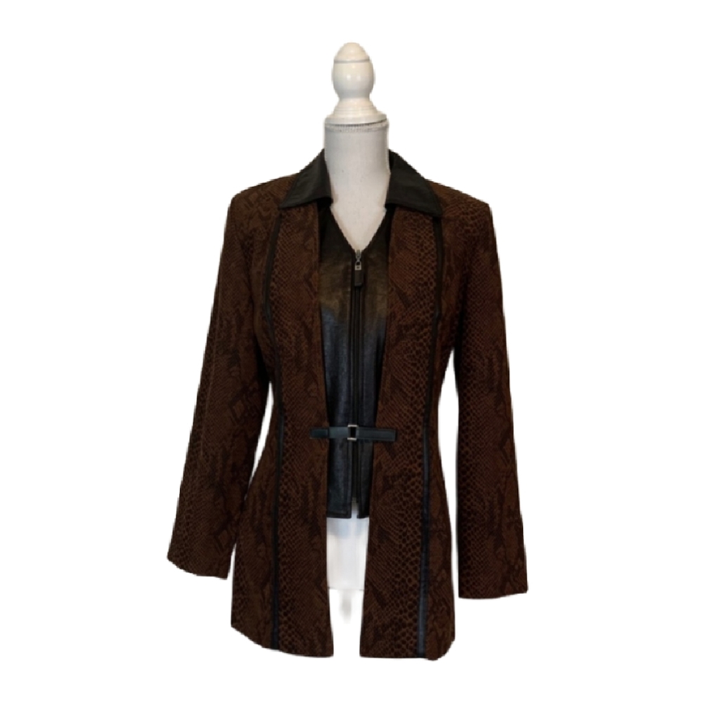 Farouche snakeskin patterned blazer jacket size 6